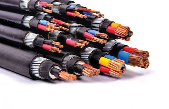 Close-up of copper cable strands and conductor cross-section manufactured at Delhi facility